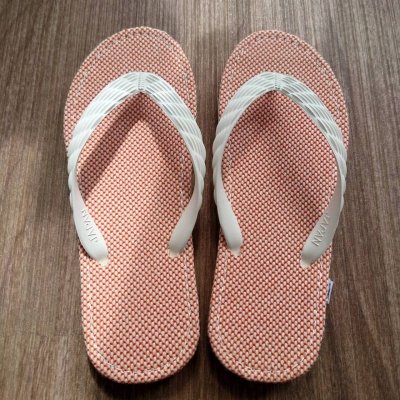 画像3: 「刺子生地」ビーチサンダル オレンジ 24cm 27cm 2サイズ