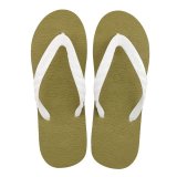 日本製 天然ゴム ビーチサンダル 神戸クラシック｜KHAKI × WHITE