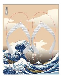北斎 神奈川沖浪裏｜浮世絵ビーチサンダル