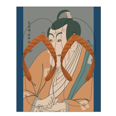 画像1: 市川鰕蔵の竹村定之進 | 東洲斎写楽 | 21cm 24cm 27cm 3サイズ