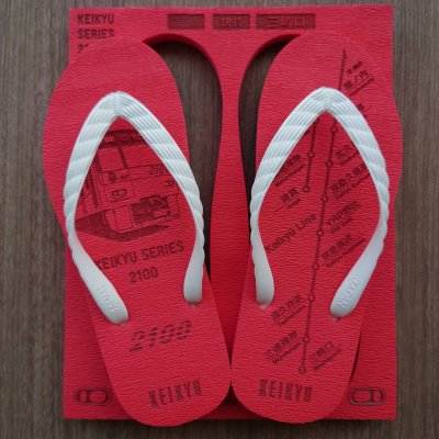 画像3: 京急コラボ｜路線図ビーチサンダル｜KEIKYU RED
