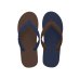 画像2: CRAZY PATTERN｜ブラウンラグーン（ネイビー×ブラウン）｜日本製 ビーチサンダル TSUKUMO (2)