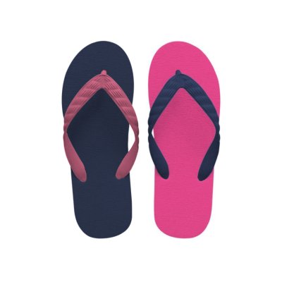 画像2: CRAZY PATTERN｜ネイビーローズ（トロピカルピンク×ネイビー）｜日本製 ビーチサンダル TSUKUMO