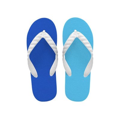 画像2: CRAZY PATTERN｜アクアブリーズ（アクアブルー×ロイヤルブルー）｜日本製 ビーチサンダル TSUKUMO