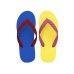 画像2: CRAZY PATTERN｜カラーウェーブ（イエロー×ロイヤルブルー）｜日本製 ビーチサンダル TSUKUMO (2)