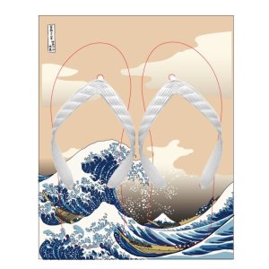 画像: 北斎 神奈川沖浪裏｜浮世絵ビーチサンダル