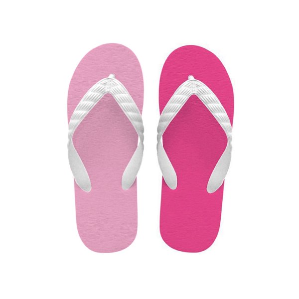 画像1: CRAZY PATTERN｜スウィートペダル（ピンク×トロピカルピンク）｜日本製 ビーチサンダル TSUKUMO (1)