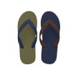 画像1: CRAZY PATTERN｜ネイビーオーク（カーキ×ネイビー）｜日本製 ビーチサンダル TSUKUMO (1)