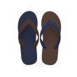 画像1: CRAZY PATTERN｜ブラウンラグーン（ネイビー×ブラウン）｜日本製 ビーチサンダル TSUKUMO (1)