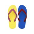 画像1: CRAZY PATTERN｜カラーウェーブ（イエロー×ロイヤルブルー）｜日本製 ビーチサンダル TSUKUMO (1)