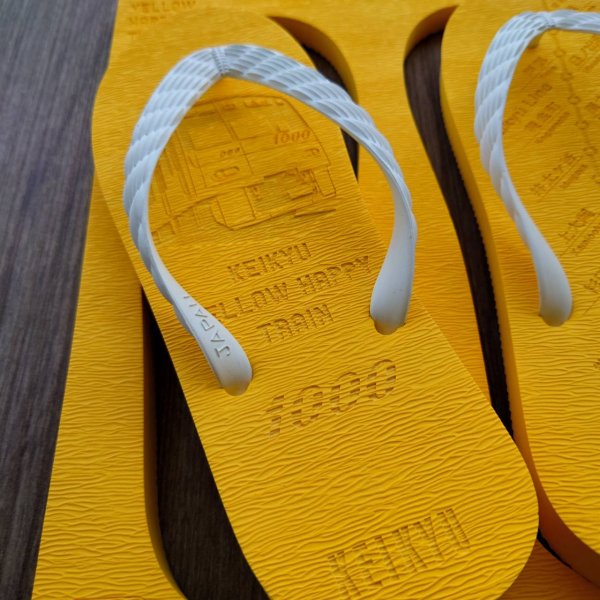 画像1: 京急コラボ｜路線図ビーチサンダル｜KEIKYU YELLOW (1)