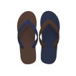 画像2: CRAZY PATTERN｜ブラウンラグーン（ネイビー×ブラウン）｜日本製 ビーチサンダル TSUKUMO (2)