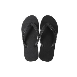 画像: 日本製 天然ゴム ビーチサンダル 神戸クラシック｜BLACK × BLACK