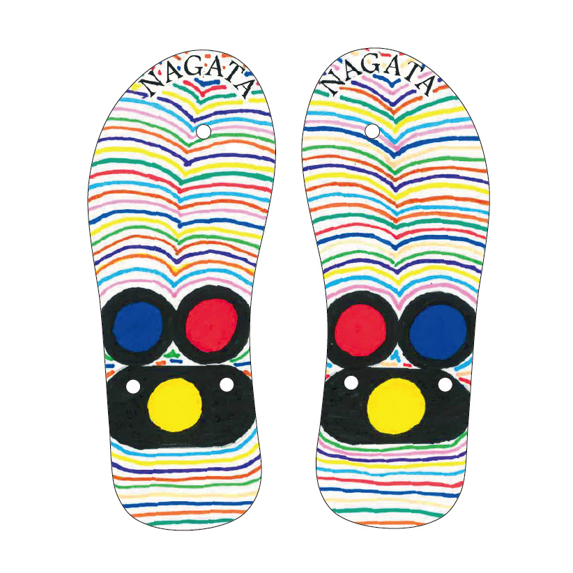 画像1: 【受注品】チャレンジド部門受賞作品　NAGATA賞「はちじゅうサンダル」 (1)